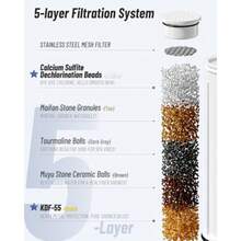 CYPNRegadera Manual Filtrada Alta Presión para Agua Dura con 7 Rociados Chorro Potente y Pausa Desmontable y Ajustable Piel y Cabello Sanos - Cromo VMASSTONE -003Fashion - 226886453 - Ver 5