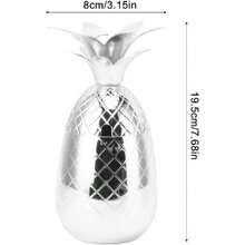 Coctelera De 500 Ml Con Superficie De Piña, Copa De Cóctel, Bartender, Bebida De Acero Inoxidable (SILVER),40054074 - Plateado - Ver 5