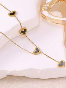 Heart Y‑Shaped Necklace, INS Style, High‑End And Minimalist Design, Perfect For Valentine's Day Or Parties.