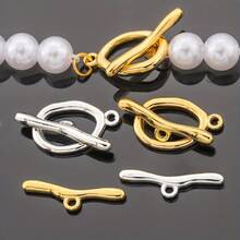 3pcs Asymmetrical Ring Oval OT Clasp, Glossy Round Circle Loose Connection Clasp, Minimalist Hollow Wavy Flower Pierced Ending Clasp, 3D Wave Asymmetric Buckle, Suitable For Jewelry DIY Bracelets, Necklaces, Anklets, Earrings, Hair Accessories, Pendants, Phone Straps, Keychains, Clothing Accessories, Craft Decoration - Multicolor - View 3