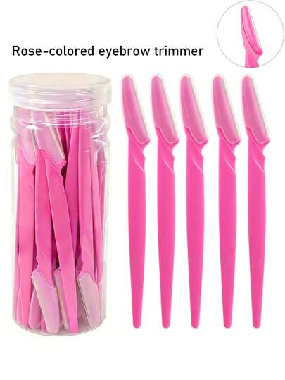 60/30/24/1 Set Rose Red Eyebrow Razor Kit, Eyebrow Trimmer/Razor, Callus Remover, Body Hair Removal Trimmer And Facial & Eyebrow Razor Set, Long Handle Blades With Precision Guard, Women Grooming Tools, Suitable For Daily Use Or Travel, Affordable Price, Christmas Gift, Cosmetics, Makeup Tools, Cheap Good Items, Gift, Women Gift, Christmas Gift