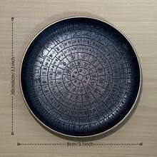 Metal Compass Pad, 3 Inch Metal Mat, Perfect For Displaying Figurines, Incense Sticks, Decorative Accessory, Ideal For Home Decoration - Rust Brown - View 9