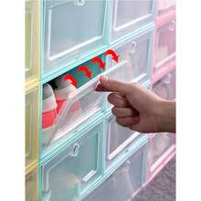 Juego de 3 cajas apilables para almacenar zapatos Organizador de zapatos práctico transparente, para mantener el clóset organizado Diseño, fácil de armar y apilar, ahorra espacio y protege tus zapatos - Multicolor - Ver 8