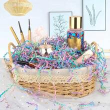 Crinkle Cut Paper Grass Cushion Paper Streamer For Christmas Wedding Birthday Bridesmaid Engagement Craft Gift Boxes Bags Filler Decoration 4.5oz Multi-Color - 混合色 - 查看 5
