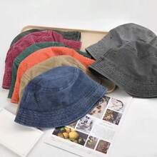 1 szt. damski kapelusz typu bucket hat w stylu vintage – szeroki rondo, zapięcie na zatrzask, lekki i przewiewny, niezbędny latem, dostępny w kolorze zielonym, czerwonym i brązowym – odpowiedni na okazje codzienne i formalne, na plażę, do noszenia na co dzień, jako dodatek do stroju plażowego, w stylu retro, nadający się do prania ręcznego, idealny dla miłośników aktywności na świeżym powietrzu - Wielokolorowe - Zobacz 2