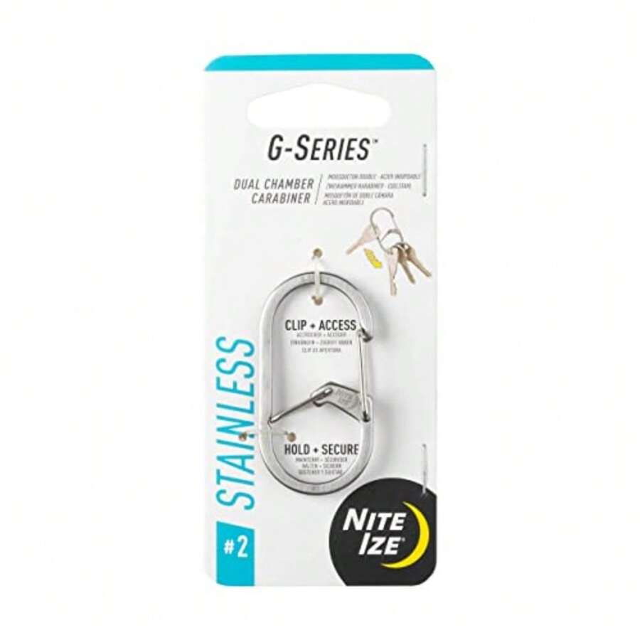 CYPNNite Ize GS2-11-R6 G-Series Mosquetón de doble cámara acero inoxidableFashion - 227340106 - Ver 1