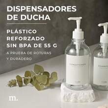 CYPNMaisoNovo Botellas Rellenables para Champú y Acondicionador Set de 3 Botellas de Plástico Transparente Bombas BlancasFashion - 227365227 - Ver 3