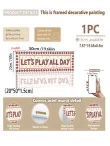 1pc Canvas Wall Art - "Good Old Days" Framed Print, "You Came Into This World, Life Is So Beautiful" Framed Print, Boy's Room Decor Framed "Love You To The Moon And Back" Banner Print, "Love You To The Moon And Back" Print Framed "Dream Big, Little One" Banner Print, "Dream Big, Little One" Print, Framed "Let's Play All Day" Baby Print – Framed Nursery Wall Art Perfect For Playroom Decor Nursery Decor Little One" Banner Print - Multicolor - View 18