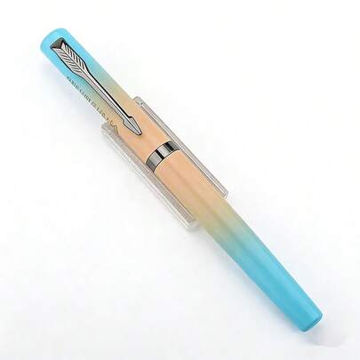 Gradient Color Fountain Pen Smooth Writing Metal Nib Calligraphy Pen For Student Office
