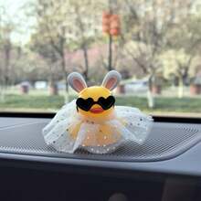 1Pc Cute Duck Shape Car Ornament Car Interior Decoration - A Beautiful Gift For People - Dễ thương - Xem 4