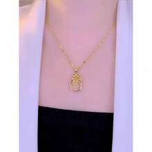 Women's Small Niche Influencer Necklace Money Bag Collarbone Chain Ins Cold Style Fortune Bag Cat Eye Fashion Pendant Accessory - 金色 - 查看 7