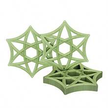 Divisor de habitación colgante 12 piezas 3D de fibra de fieltro hexagonal huecado superficie de fibra de poliéster de alta densidad panel de visualización de decoración para el hogar y - Verde nen - Ver 6