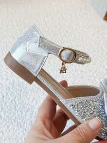 1双女童闭趾凉鞋，软底幼儿学步鞋，户外时尚罗马凉鞋，防滑透气休闲鞋，适合婴幼儿、儿童，春、夏、秋季穿着 - 銀色 - 查看 9