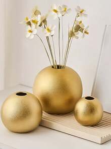 1 Bình hoa hình cầu màu vàng, Trang trí nghệ thuật hoa cho nhà cửa, Bình hoa hình cầu kiểu Bohemian mờ, Món đồ trang trí ấm cúng và thoải mái. Hình dáng tròn nhẵn, Nghệ thuật cắm hoa trang trí nhà cửa, Vật trang trí trung tâm cho bàn ăn/đám cưới, phòng ăn, văn phòng, Trang trí phòng khách màu vàng, Lý tưởng cho trang trí ngày lễ và quà tặng sinh nhật/tốt nghiệp. - Vàng - Xem 4