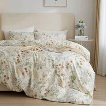 Garden Style Duvet Cover Twin Soft Cotton Leaf Plants Bedding Sets S Girl Botanical Floral Cover Chic Flower Print Twin Bedding Sets Vintage Cotton Duvet Cover Set 68''x86'' Variant 9 - A# 時尚清新花卉 - 查看 4