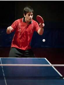 乒乓球拍，室内/室外乒乓球训练拍，适用于娱乐、训练和专业用途的乒乓球拍 - 紅色 - 查看 3