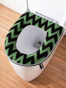 Thickened Zipper Toilet Seat Cover, Warm For Winter - Multicolor - View 13