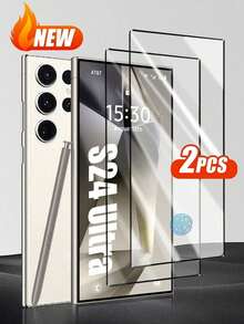 2pcs Screen Protector Compatible With Samsung Galaxy S21/S22/S23/S24 Ultra/S24 FE/S25 Ultra/S25/S24FE/S23 Ultra/PLUS/S23+/S26 Ultra/S26/S26 Plus [Supports Fingerprint Unlock] Touch Sensitive, Anti-Scratch 3D Curved Maximum Screen Coverage Protector, Accurate Fingerprint Unlock - Clear - View 42