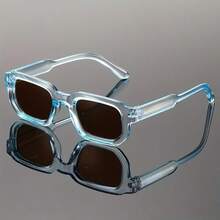 1pc Asymmetrical Frame Fashionable Leopard Print Fashion Glasses, Unisex, Suitable For Street Photography, Posing, Beach Vacation, Party, Music Festival, Concerts - Multicolor - View 14