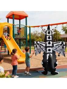 Un disfraz inflable, disfraz de muñeco inflable Pteranodon, muñeco inflable Tyrannosaurus Rex, adecuado para adultos y niños, trajes de fiesta navideña, diseño imponente, inflado rápido, cómodo y transpirable. - Negro - Ver 9