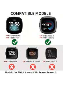 1pc Fashion Smartwatch Band, Compatible With Fitbit Versa 3/Versa 4/Sense/Sense 2, Women's Elastic Strap Compatible With Apple Watch 38/40/41/42/44/45/46mm, Fits Ultra 3/2/1 Series 1-11&SE, 20/22mm Wristband Compatible With 20/22mm Lug Width Smart Watches (/Garmin/ Etc.), Replacement Watch Band - Black - View 6