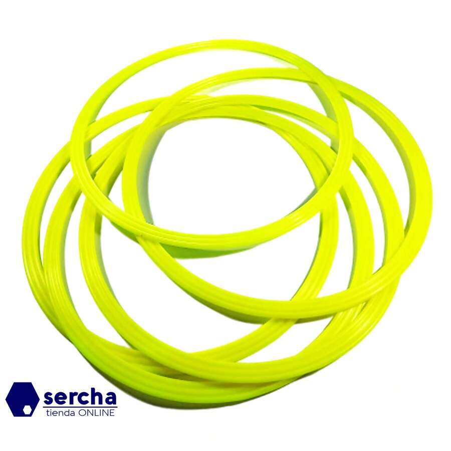 Aros Planos Para Entrenamiento 40 Cm (12 Pzas.) - Amarillo - Ver 1