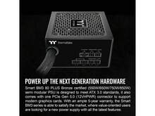 Thermaltake Smart BM3 750W 80Plus Bronze ATX 3.0 & PCIE 5.0 Ready Semi-Modular Power Supply; 105°C/221°F Japanese Capacitor; 5 Year Warranty; PS-SPD-0750MNFABU-3 - US B Type Plug(110-127V) - View 3
