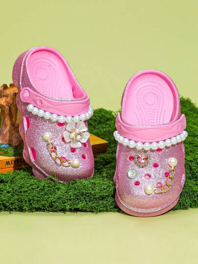 Zuecos estilosos e informales para niñas, zapatos de verano para niños con suela de EVA suave, transpirables y cómodos, antideslizantes para el jardín y la playa para niños y niñas, diseño slip-on, calzado para todas las estaciones
