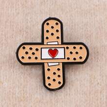 Insignia de esmalte suave con la frase "EL SANAMIENTO LLEVA TIEMPO" - Pines de solapa, insignias para mochilas, broches para ropa, accesorios de joyería de metal para mujeres - Negro - Ver 10