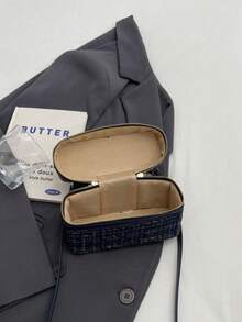 1pc Women's Fashion Square Handbag, Elegant Crossbody Phone Bag, Black - Black - View 8