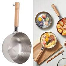 CYPNOlla para fideos antideformación cacerola antiadherente de acero inoxidable de 20 cm de profundidad caño doble multiusos para pollo frito para sopaFashion - como en la foto - Ver 6
