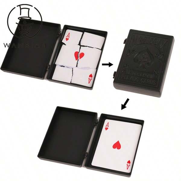 1个2026新款魔术道具盒 - 奇幻宝盒，魔术玩具，碎纸复原盒，卡片撕毁复原，魔术玩具，60克，适合旅行、课堂、减压、迷你、沐浴、圣诞节、文具、缓解压力、生日、圣诞节、万圣节礼物