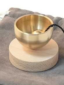 迷你咒语钵套装 – 冥想颂钵，音色优美悦耳，非常适合瑜伽、冥想，也是一份独特的礼物。 - 棕色 - 查看 5