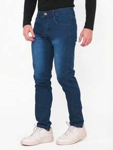 Kit Of 2 Men's Jeans With Lycra – Basic, Comfortable And With A Perfect Fit | Premium Stretch Fabric | Ideal For Everyday Wear - preto+azul - 查看 3