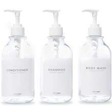 CYPNMaisoNovo Botellas Rellenables para Champú y Acondicionador Set de 3 Botellas de Plástico Transparente Bombas BlancasFashion - 227365227 - Ver 1