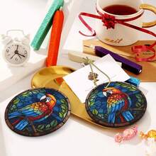 Parrot Ceramic Christmas Hanging Ornament For Xmas Tree Wedding Holiday Party Home Decor - 彩色鸚鵡 - 查看 5