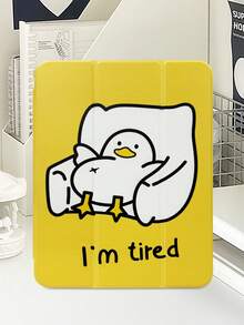 1个可爱树懒彩绘平板保护套，兼容iPad 10/11代/10.2/10.5/Air4/Air5/10.9/Pro11/Air 11英寸(M2)-2024/Pro 11英寸(M4)-2024/iPad Air 11英寸(M3) 2025/iPad (A16) 11英寸第11代2025、Mini 6/Mini 7/Air1/Air2/9.7、Tab A8 10.5英寸2022，内置笔槽，三折支架，磁吸式睡眠/唤醒功能，简约/创意/独特/趣味/可爱/小众设计（不含平板电脑） - 彩色 - 查看 4