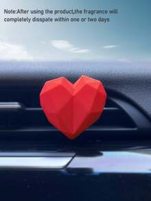 1 pieza/2 piezas Difusor de fragancia para rejilla de ventilación de coche con forma de corazón asimétrica, decoración de coche dulce y fresca