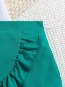 2件套女孩卡通印花时尚服装 - 綠色 - 查看 4