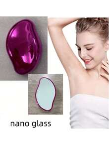 温和楠科技女士手动玻璃水晶脱毛器，亲肤型身体脱毛器，无香型 - 玫紅色 - 查看 5