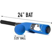 Juego de bate y pelota de espuma de béisbol  deportiva – 24" sobredimensionado – 27" estándar - Azul - Ver 6