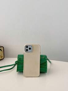 1个时尚鳄鱼纹压花翻盖迷你斜挎包，适合斋月日常使用 - A - 查看 4