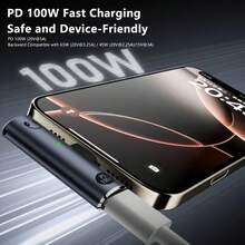 WOWSSYO Bộ chuyển đổi âm thanh 2 trong 1, giắc cắm tai nghe Type-C sang Type-C, sạc nhanh PD100W, tai nghe có thể xoay, cáp âm thanh USB-C sang USB-C, tương thích với iPhone 16/15 Pro Max/Plus, OnePlus và các thiết bị khác. - Nhiều màu - Xem 5