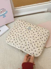 1pc Corduroy Laptop Sleeve Bag, Fits 11"/13"/15" Laptops, Printed Casual Unisex Protective Case, Compact & Portable, Can Be Used As Document Bag, Laptop Liner, Laptop Tote, Suitable For 11", 13", 15" , HP, ASUS And Other Brands, Suitable For Women, Teenagers, Men, College Students. Also Fits 9-15" Tablets, Compatible With IPad Air, 4, 5, Pro, 11, Mini, 5, 6, Shock-Absorbing Design. Laptop Case Laptop Cover Computer Bag Laptop Bag Water Resistant Travel Essentials - Multicolor - View 11