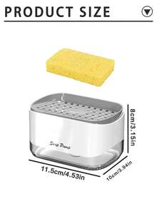 1pc Soap Dispenser, Detergent Dispenser, Automatic Liquid Soap Dispenser, Suitable For Kitchen Sponge, Dish Brush, Soap - Multicolor - View 12
