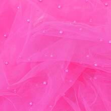 1件梦幻丝滑纯色珍珠薄纱，可用于制作婚礼头饰、甜点桌布、DIY服装面料 - 彩色 - 查看 59