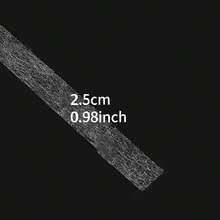 1卷63米（2480英寸）白色无纺布双面粘合衬布，服装辅料双面热熔胶带，包边粘合胶带，适用于缝纫、工艺品、帽子和服装缝纫用品 - 白色 - 查看 11