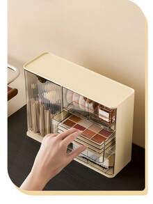 化妆品收纳展示盒，化妆品收纳盒，梳妆台整理盒，高端护肤品化妆品化妆刷口红香水收纳盒，化妆间装饰 - 彩色 - 查看 9