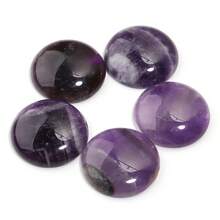 5-10 piezas/paquete Cabuchones naturales de amatista, tamaños variados, elegantes cabuchones de piedras preciosas púrpuras para hacer joyas DIY, adecuados para collares, anillos, pulseras y otros accesorios - amatista - Ver 15