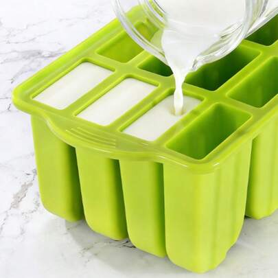 1 pieza/2 piezas/3 piezas/5 piezas Molde de helado de 4 cavidades/12 cavidades, para uso doméstico, antiadherente, fácil desmoldado, molde de helado/paleta de hielo DIY para padres e hijos, adecuado para vacaciones de invierno, Día de San Valentín, familia, helado casero de verano, producción por lotes de 12 cavidades, material, diseño de fácil desmoldado, congelador, compatible con varios sabores, interacción entre padres e hijos, postre para fiesta de cumpleaños de niños, moldeado rápido de varias formas, reutilizable, gran capacidad de 12 cavidades, saludable sin aditivos, combinación de colores gratis, refrigeración para picnic al aire libre en verano